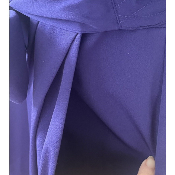 Eliza J Women’s Size 12 Sheath Dress Lined Pockets Tie Waist Purple Cocktail - Picture 9 of 11